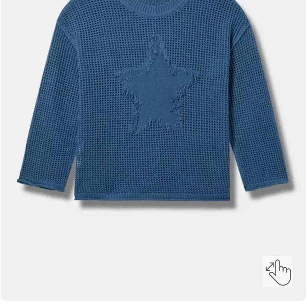 Torrid Y2K Distressed Star Sweater